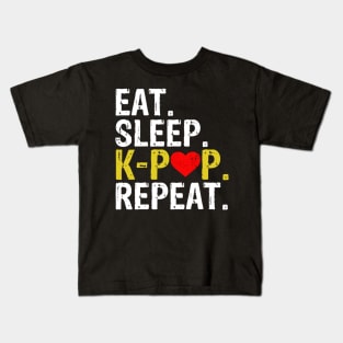 Eat Sleep K-Pop Repeat Korean Pop Fan Kids T-Shirt